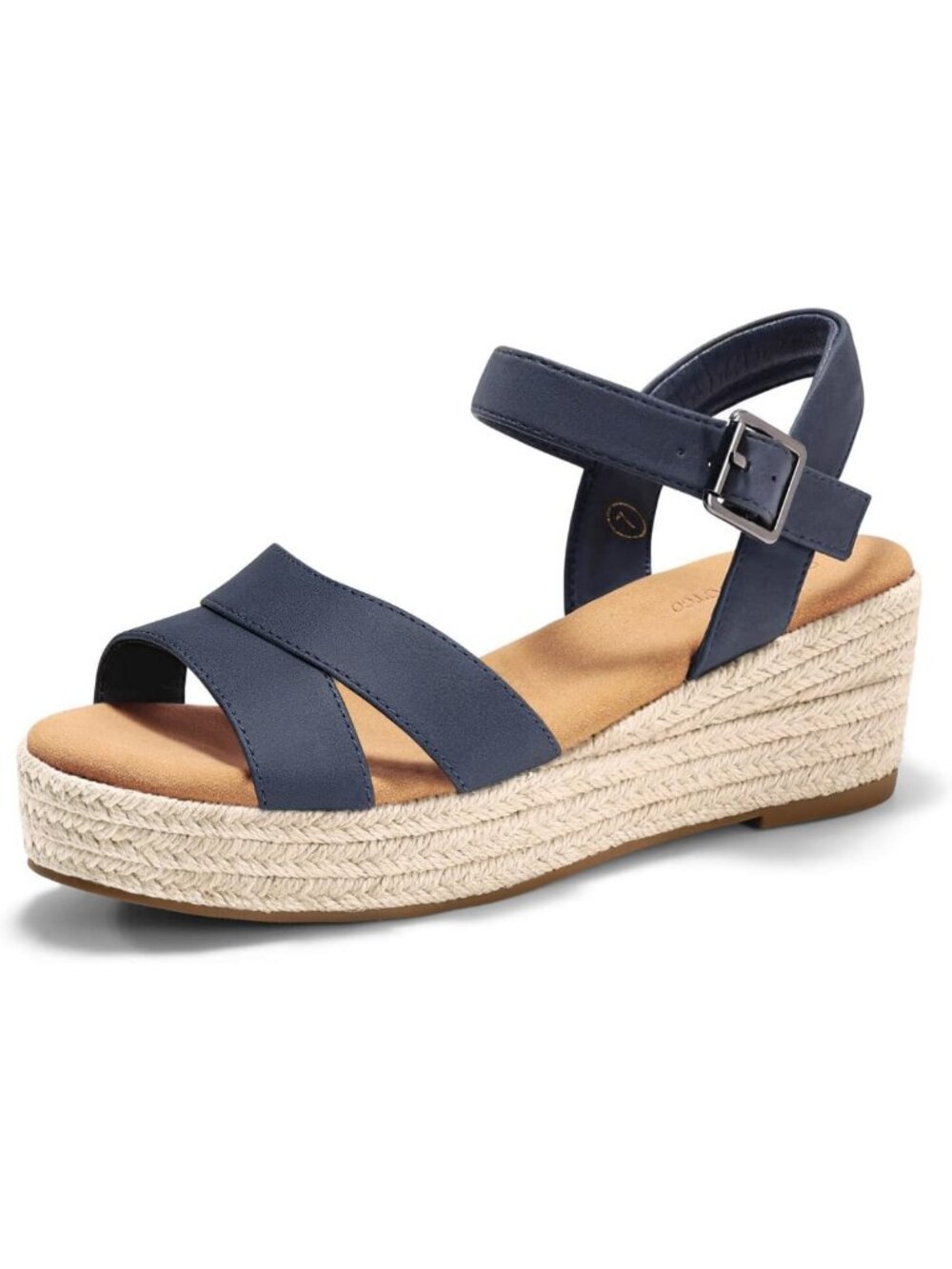 Stylish Women's Wedge Platform Sandals - Espadrille Heels, Open Toe, Ankle Strap